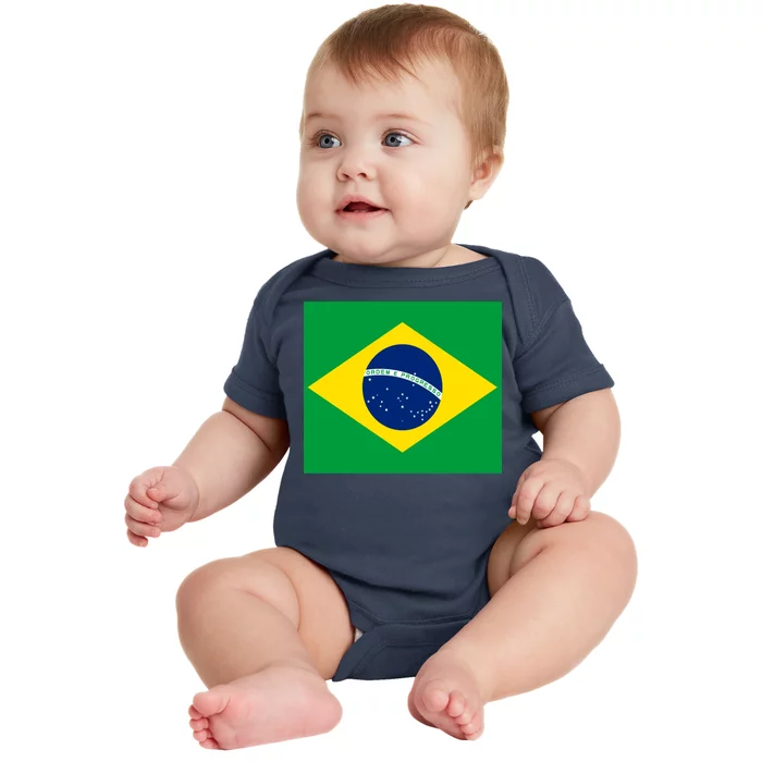 Brazilian Flag Brazil Country Baby Bodysuit