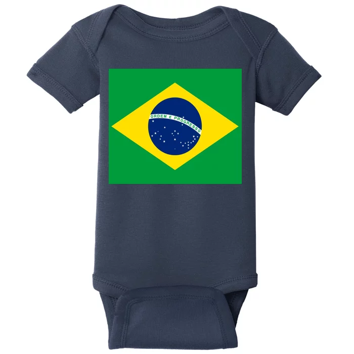 Brazilian Flag Brazil Country Baby Bodysuit