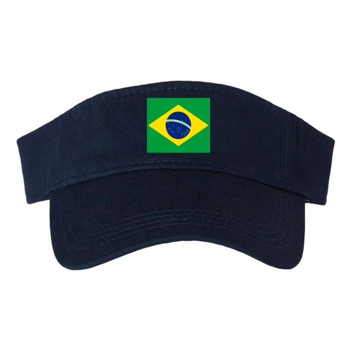 Brazilian Flag Brazil Country Valucap Bio-Washed Visor