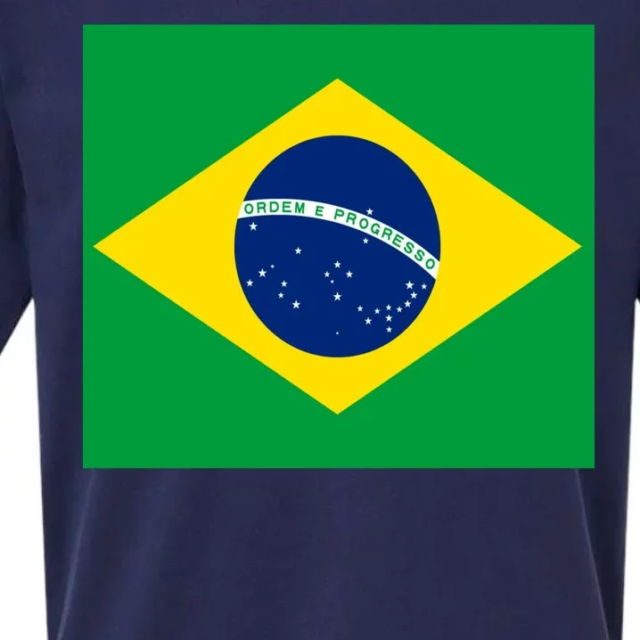 Brazilian Flag Brazil Country Sueded Cloud Jersey T-Shirt