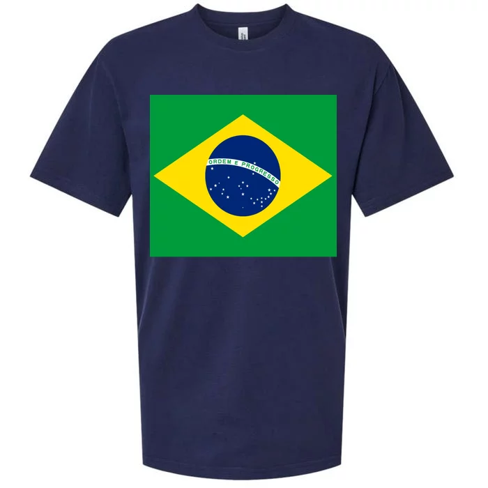 Brazilian Flag Brazil Country Sueded Cloud Jersey T-Shirt