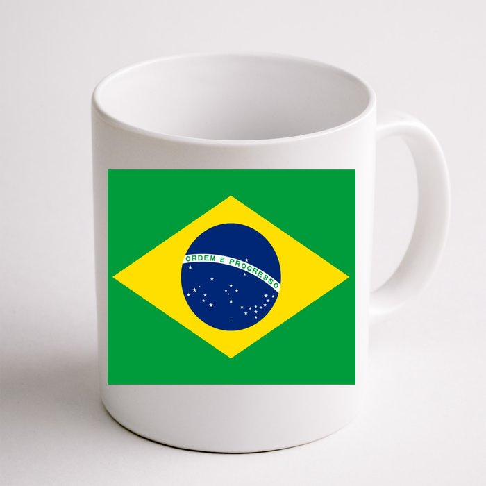 Brazilian Flag Brazil Country Front & Back Coffee Mug