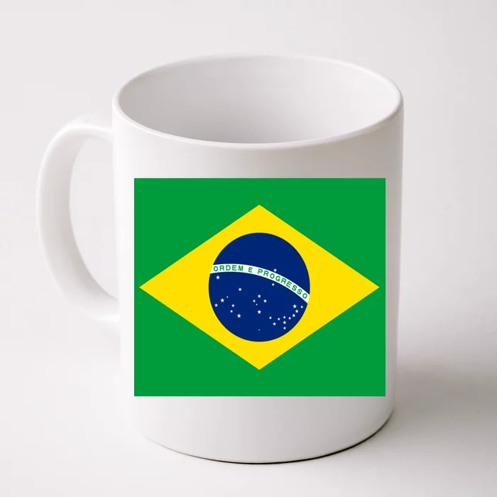 Brazilian Flag Brazil Country Front & Back Coffee Mug