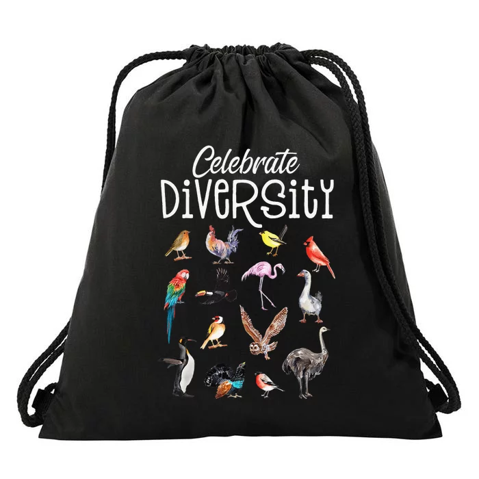 Bird funny Bird Lover Gift Bird Drawstring Bag