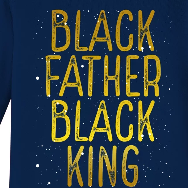 Black Father Black King African American Family Proud Dad Gift Baby Long Sleeve Bodysuit