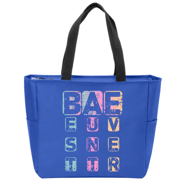 Bae Funny Best Auntie Ever Gift Zip Tote Bag