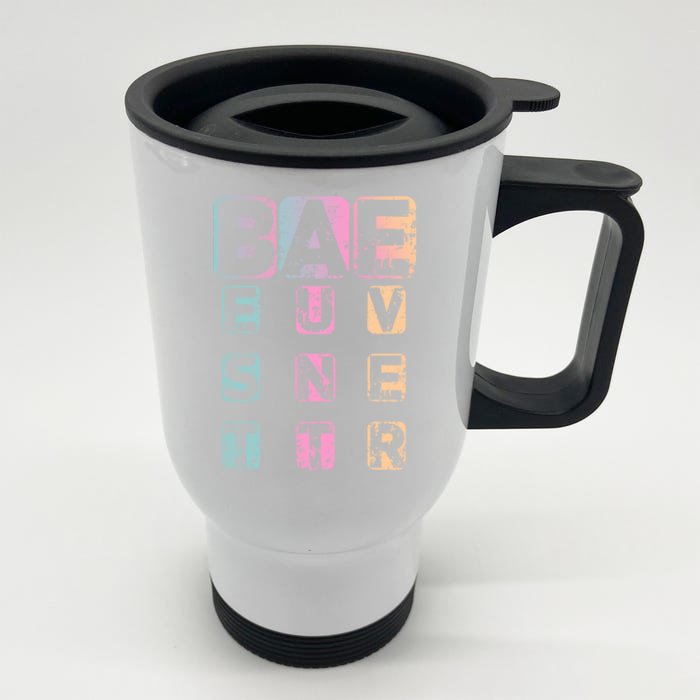 Bae Funny Best Auntie Ever Gift Front & Back Stainless Steel Travel Mug