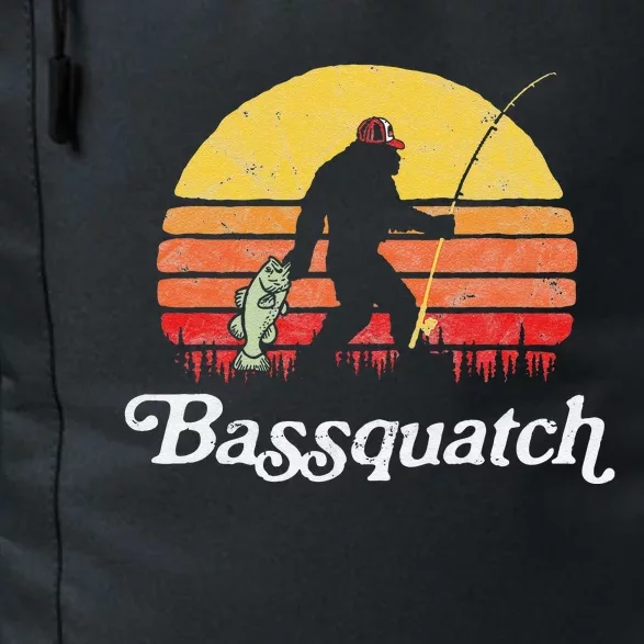 Bassquatch! Funny Bigfoot Fishing Outdoor Retro Daily Commute Backpack