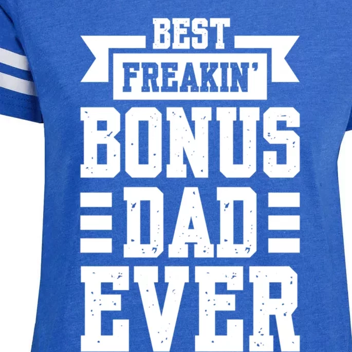 Best Freakin Bonus Dad Ever Bonus Dad Gift Enza Ladies Jersey Football T-Shirt