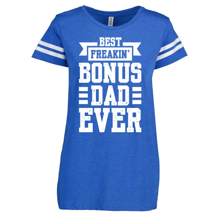 Best Freakin Bonus Dad Ever Bonus Dad Gift Enza Ladies Jersey Football T-Shirt