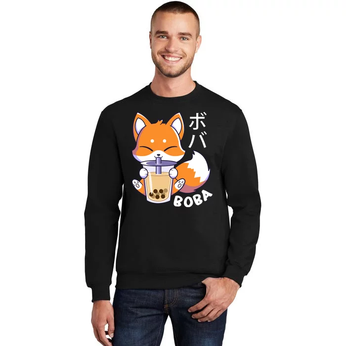 Boba Fox Bubble Tea Chibi Foxes Sweatshirt