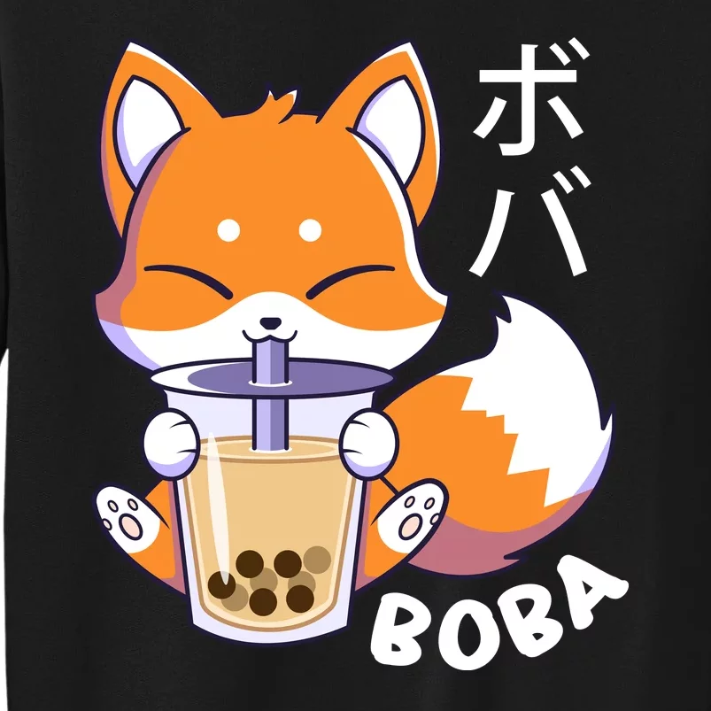 Boba Fox Bubble Tea Chibi Foxes Sweatshirt