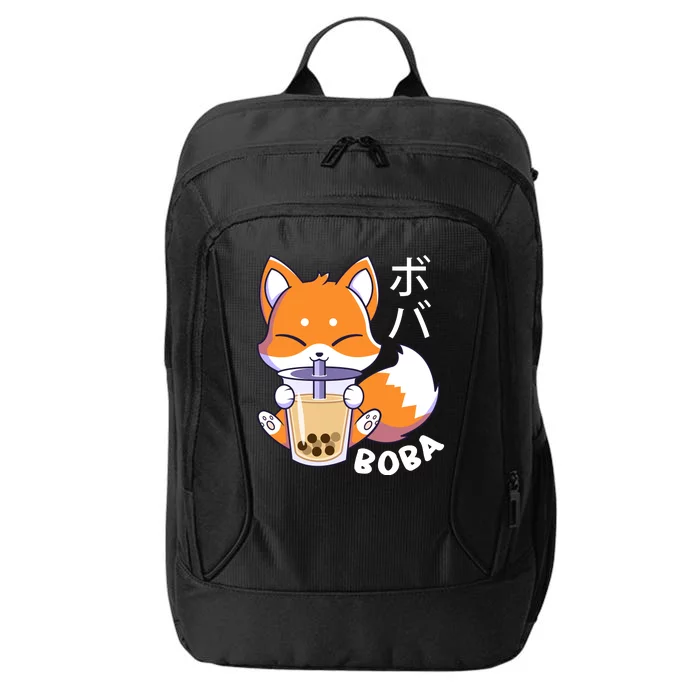 Boba Fox Bubble Tea Chibi Foxes City Backpack