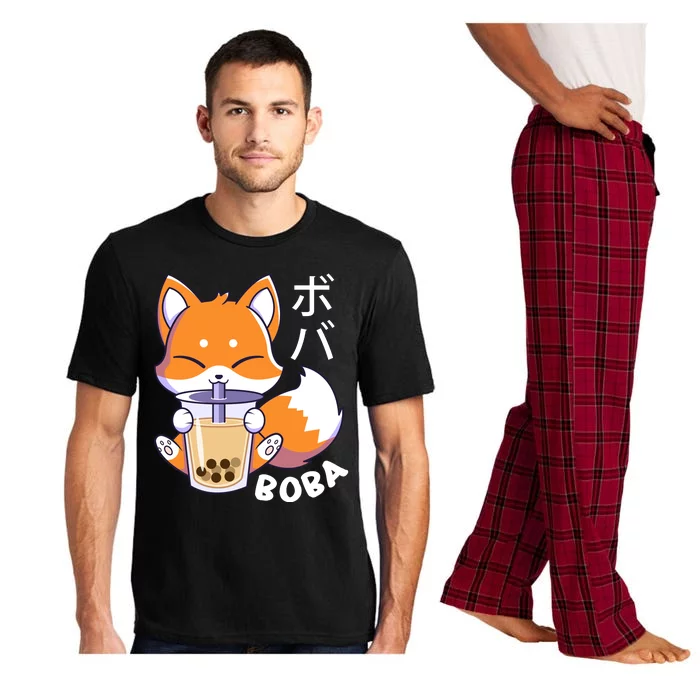 Boba Fox Bubble Tea Chibi Foxes Pajama Set