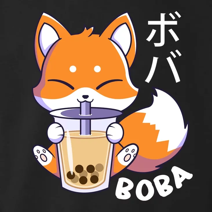 Boba Fox Bubble Tea Chibi Foxes Toddler Hoodie