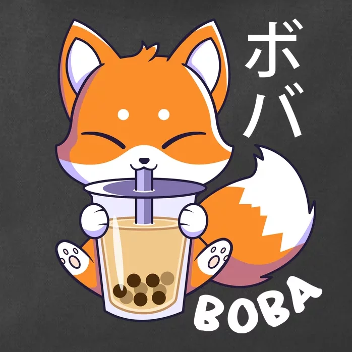 Boba Fox Bubble Tea Chibi Foxes Zip Tote Bag