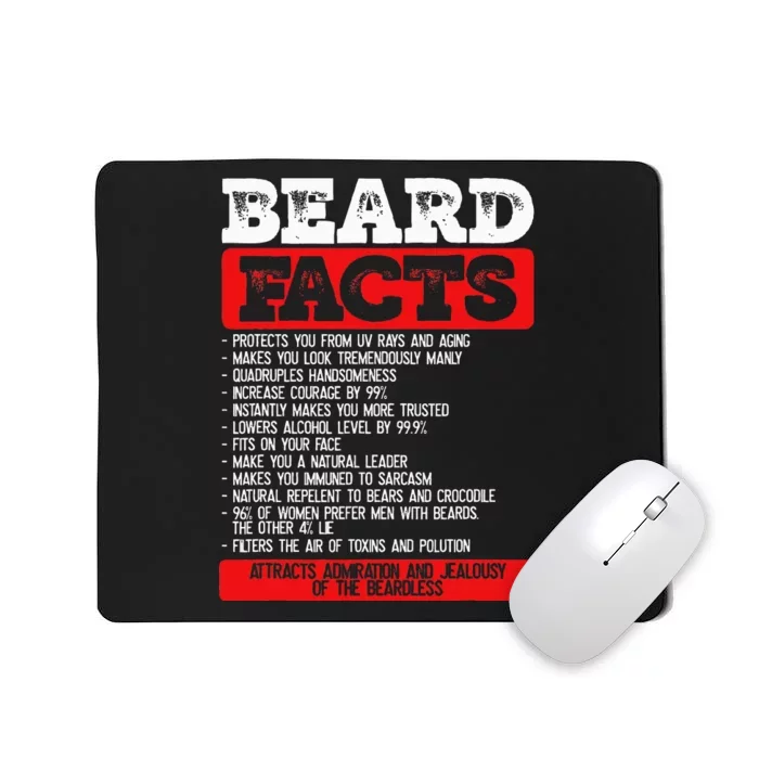 Beard Facts Beard Lover Mousepad