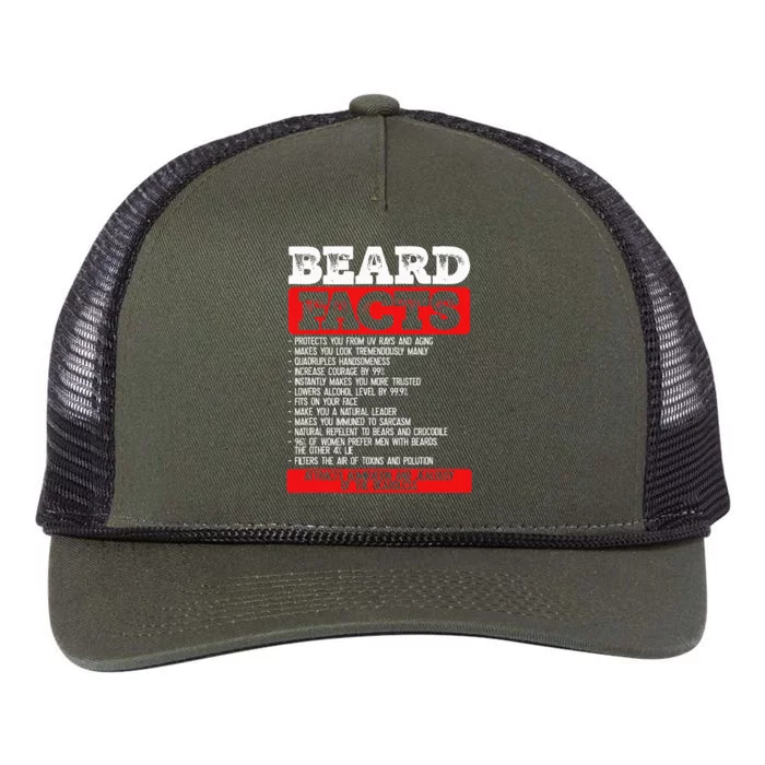 Beard Facts Beard Lover Retro Rope Trucker Hat Cap