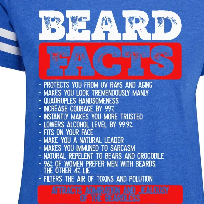 Beard Facts Beard Lover Enza Ladies Jersey Football T-Shirt