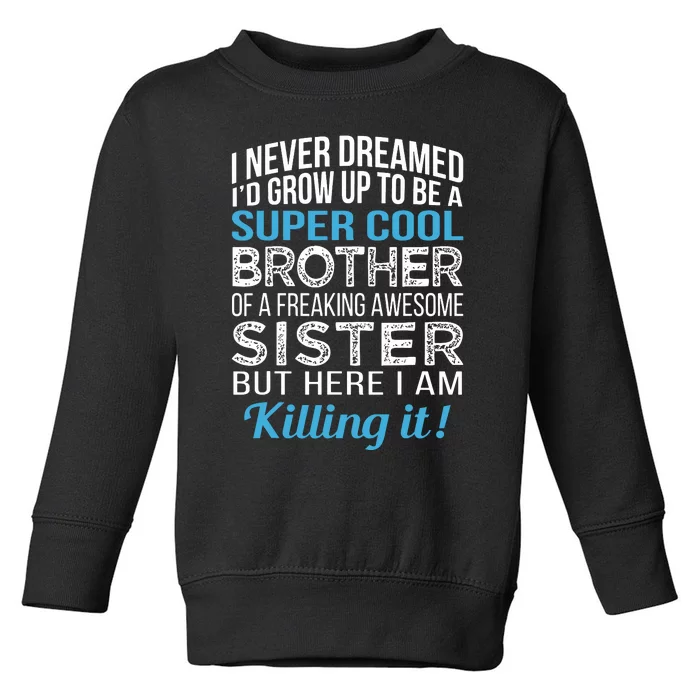 Brother Funny Brother Gift From Sister Birthday Toddler Sweatshirt