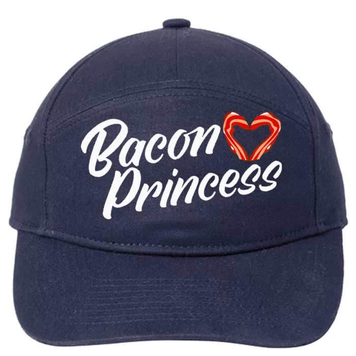 Breakfast Funny Bacon Lover Bacon Princess 7-Panel Snapback Hat