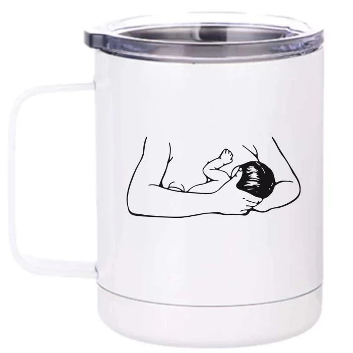 Breast Feeding Front & Back 12oz Stainless Steel Tumbler Cup