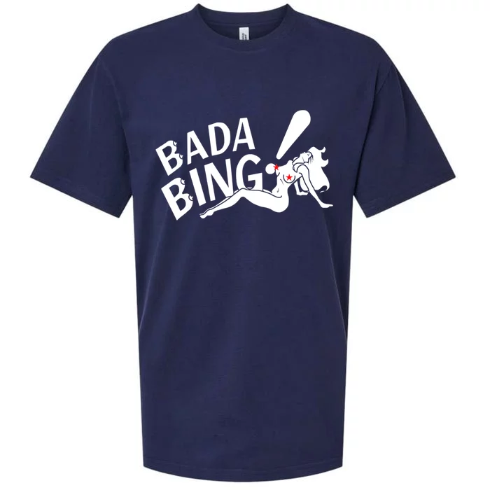 Bada Funny Bings Men's For Men Women Sueded Cloud Jersey T-Shirt