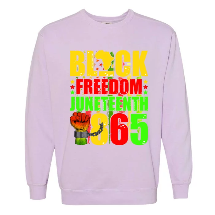 Black Freedom Black History Juneteenth Pride American Flag Gift Garment-Dyed Sweatshirt