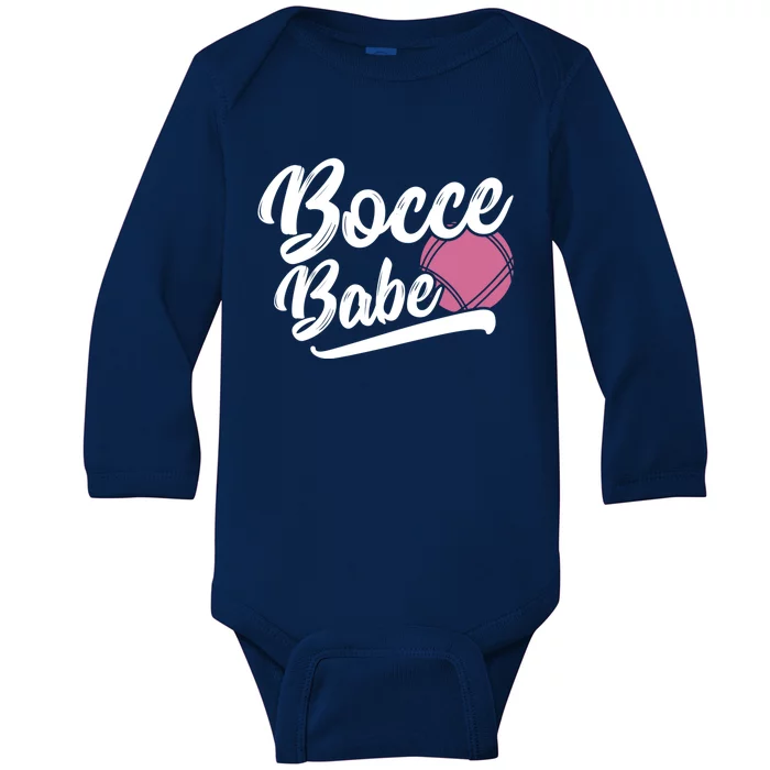 Bocce Funny Bocce Player Italian Bowling Bocce Ball Gift Baby Long Sleeve Bodysuit