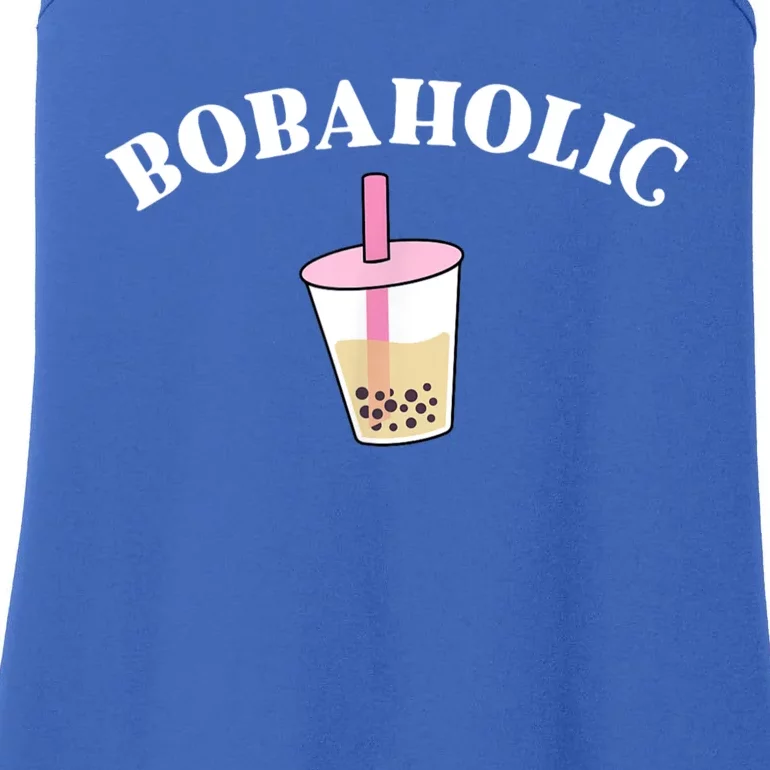 Bobaholic Funny Bubble Tea Ladies Essential Tank