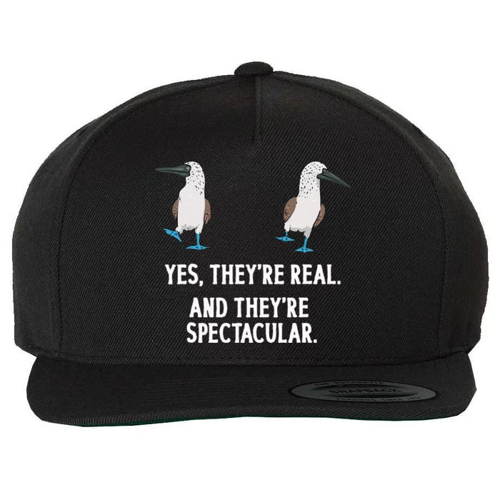 Blue Footed Booby Seabird Boobies Wool Snapback Cap