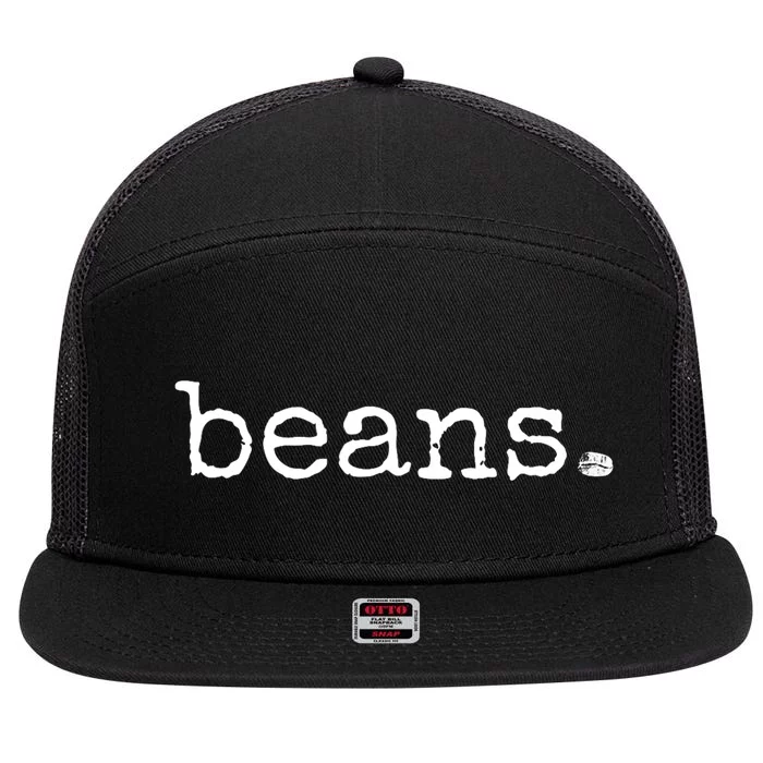 Beans Funny Barista Coffee Bean Espresso Bean Bean Lover 7 Panel Mesh Trucker Snapback Hat