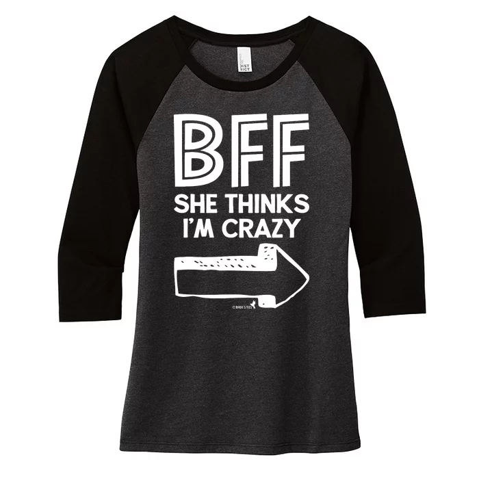 Best Friend Bff Part 1 Of 2 Funny Humorous Women's Tri-Blend 3/4-Sleeve Raglan Shirt