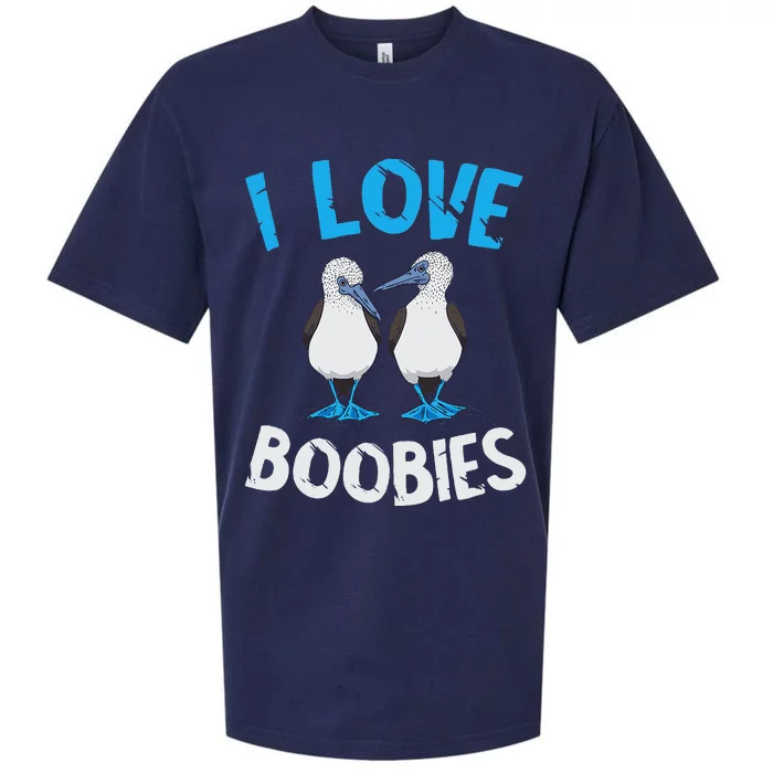 Blue Footed Booby I Love Boobies Blue Footed Booby Lover Sueded Cloud Jersey T-Shirt