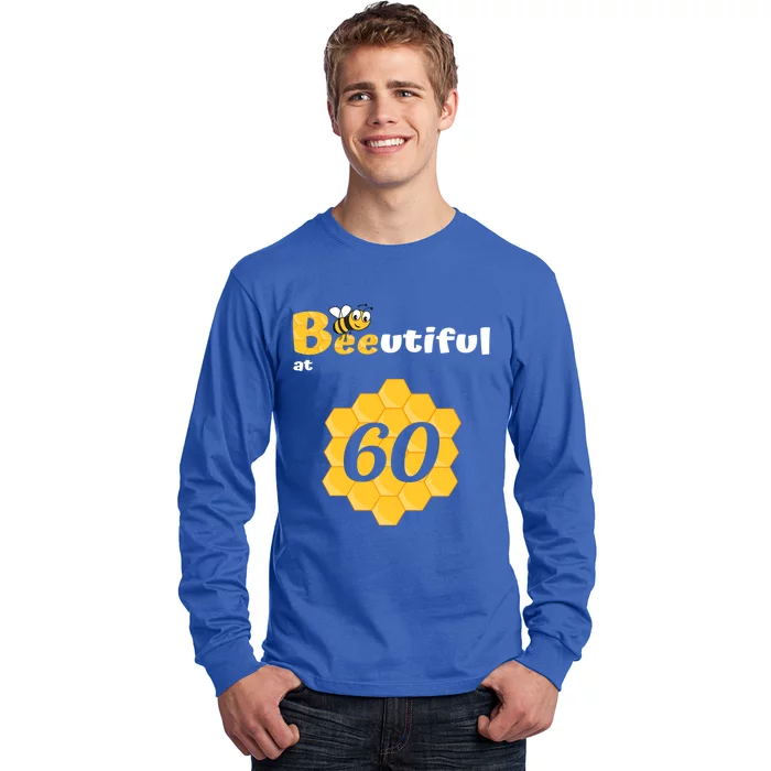 Birthday Funny Beautiful Beeutiful Bee Honeycomb 60th Bgiftday Gift Long Sleeve Shirt