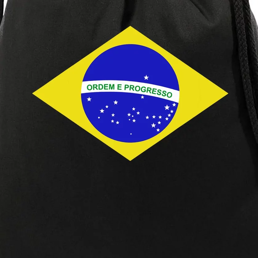 Brazilian Flag Drawstring Bag