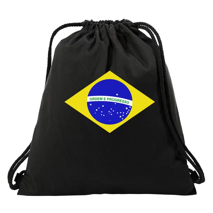 Brazilian Flag Drawstring Bag