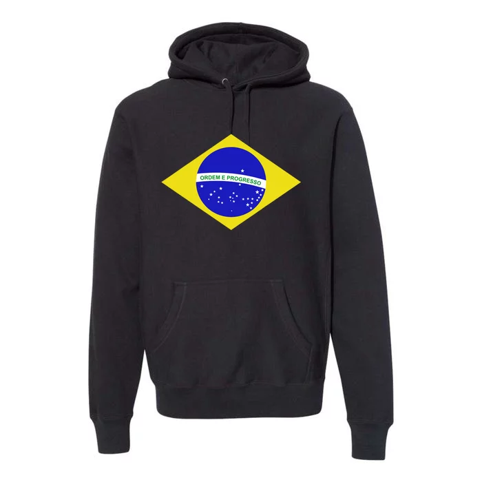 Brazilian Flag Premium Hoodie