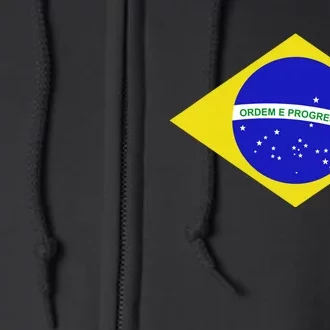 Brazilian Flag Full Zip Hoodie