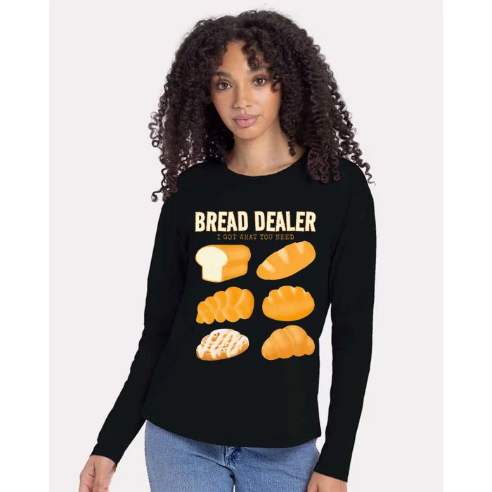 Bakery Funny Bread Baker Bread Dealer Making Dough Baking Womens Cotton Relaxed Long Sleeve T-Shirt