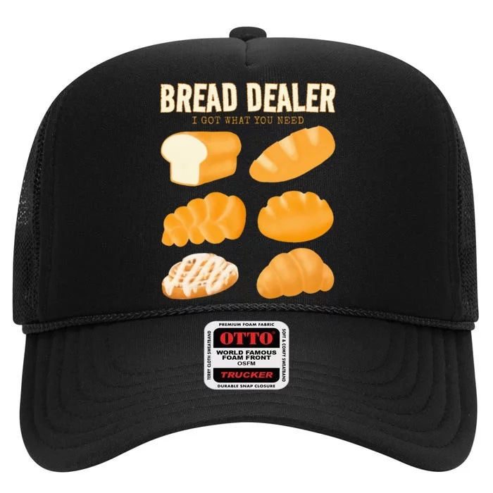 Bakery Funny Bread Baker Bread Dealer Making Dough Baking High Crown Mesh Trucker Hat