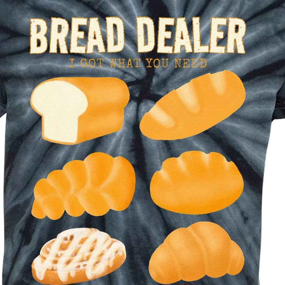 Bakery Funny Bread Baker Bread Dealer Making Dough Baking Kids Tie-Dye T-Shirt