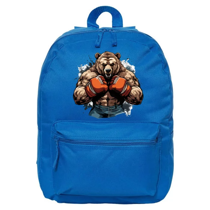 Boxing Fighter Bear Boxer Champ Mixed Martial Arts Gift 16 in Basic Backpack