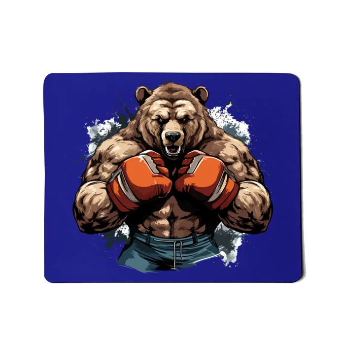 Boxing Fighter Bear Boxer Champ Mixed Martial Arts Gift Mousepad