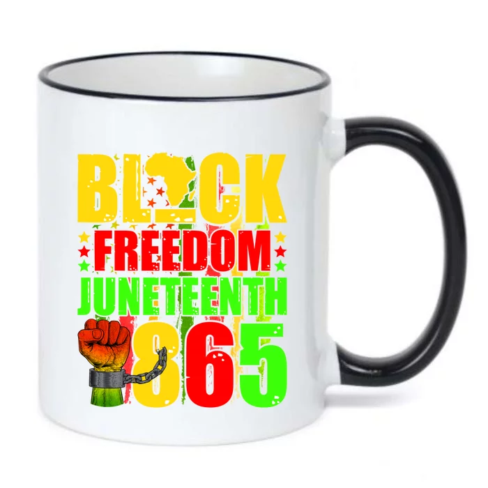 Black Freedom Black History Juneteenth Pride American Flag Funny Gift Black Color Changing Mug