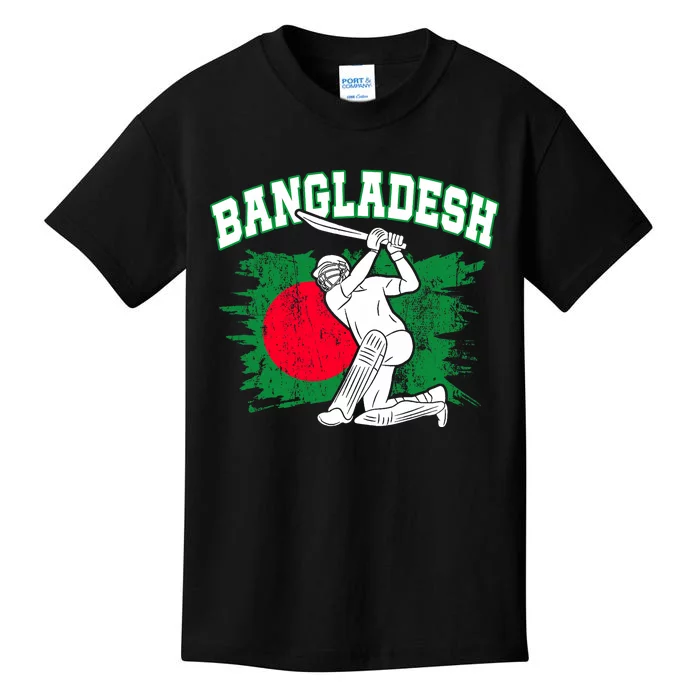 Bangladesh Flag Cricket 2024 Fans Player Coach Bangladeshi Kids T-Shirt