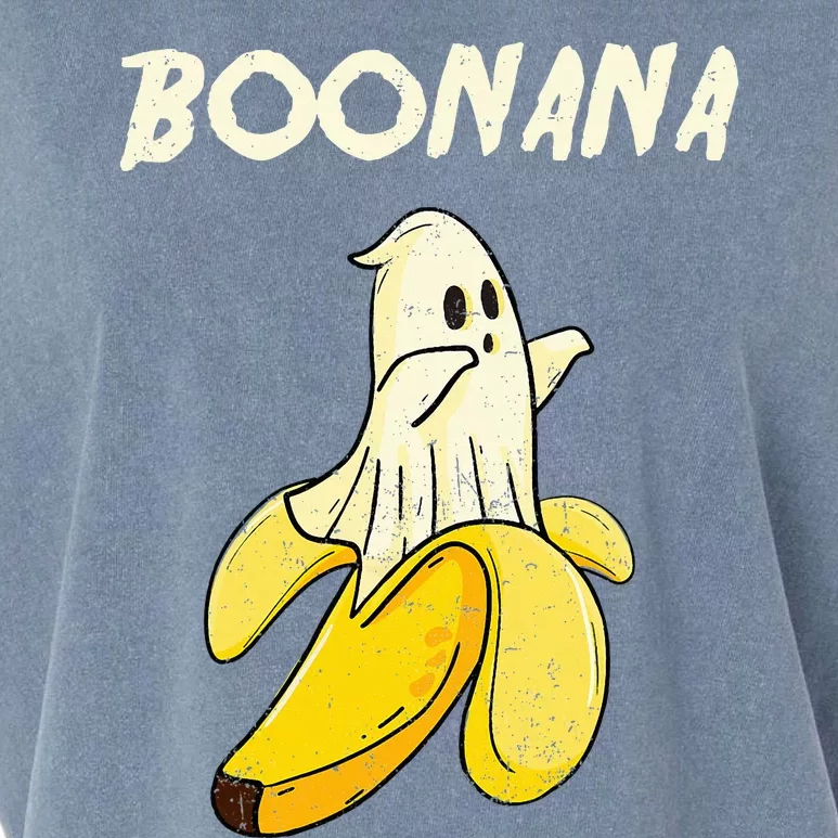 Boonana Funny Cute Banana Ghost Halloween Banana Lover Gifts Garment-Dyed Women's Muscle Tee