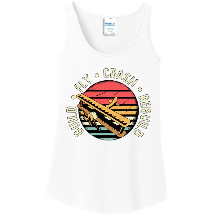 Build Fly Crash Rebuild Model Airplane Pilot Ladies Essential Tank