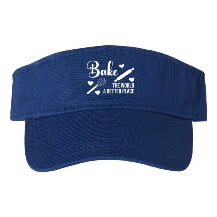 Baking For Change: Make The World A Better Place Kind Baking Cute Gift Valucap Bio-Washed Visor