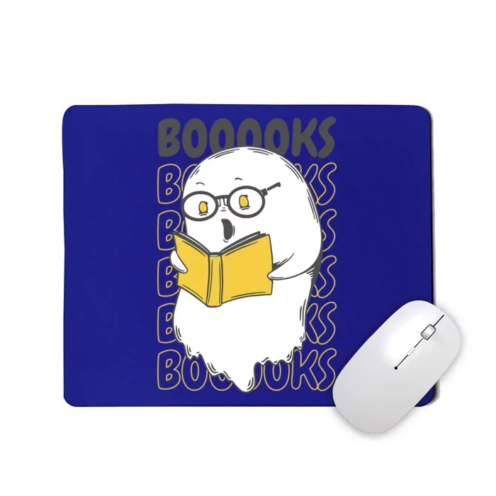 Boooks Funny Cartoon Ghost Reading Books Library Halloween Meaningful Gift Mousepad